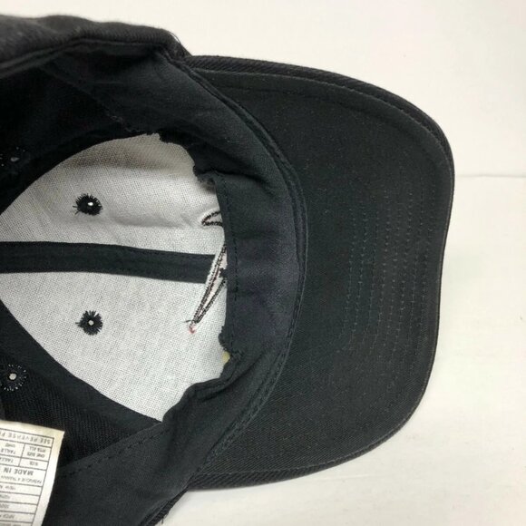 Vintage 90s Nike Kids Hat Cap Snapback Black Embroidered Swoosh One Size - Picture 7 of 9